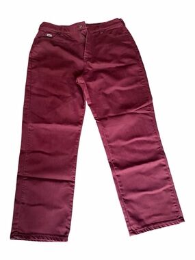 Deadstock Late 90s/Y2K Lee 72% Cotton‎ Burgundy Relaxed Straight Leg Mid-to-High
